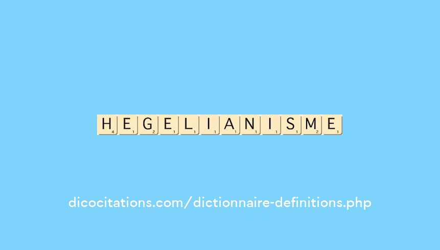 hegelianisme hegelianisme