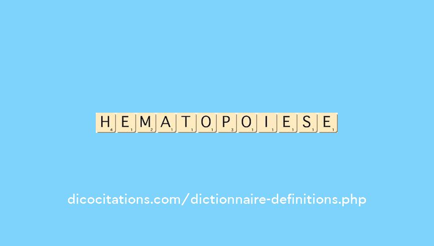 hematopoiese hematopoiese