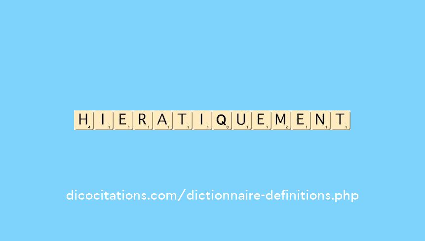 hieratiquement