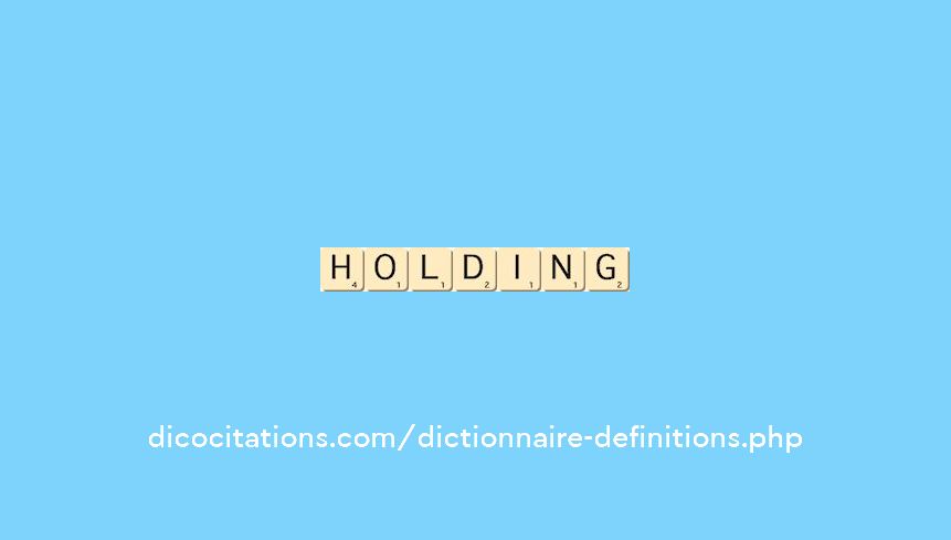 holding holding
