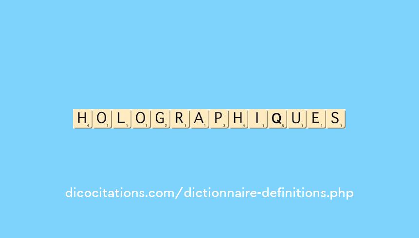 holographiques holographiques