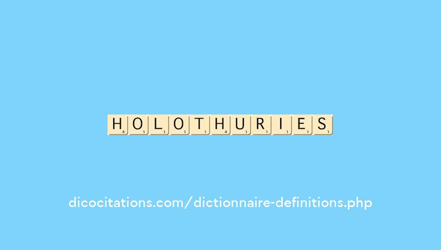 holothuries holothuries