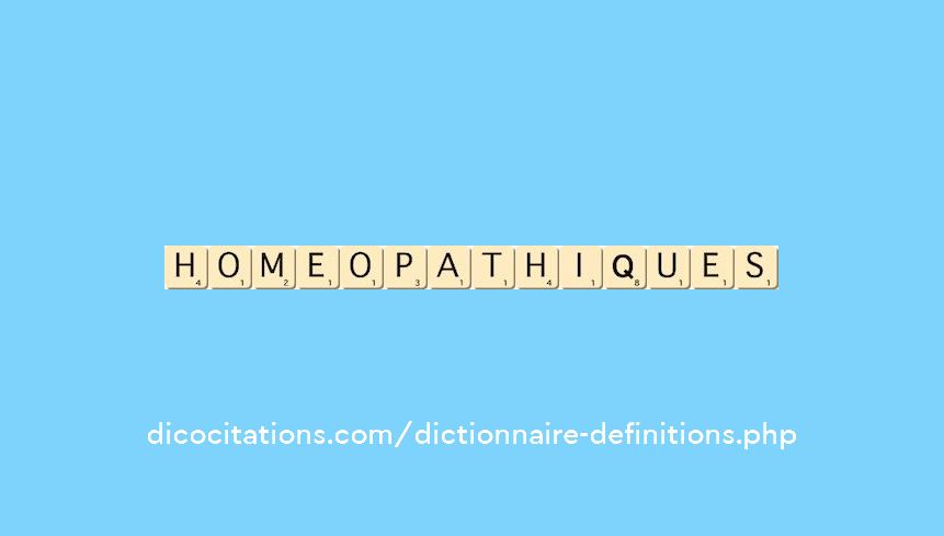 homeopathiques homeopathiques