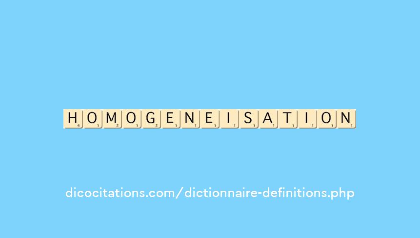 homogeneisation