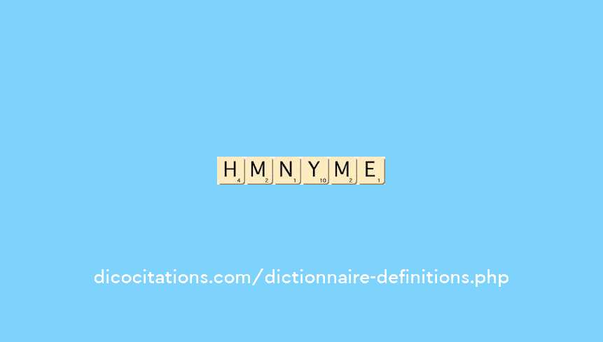 homonyme homonyme