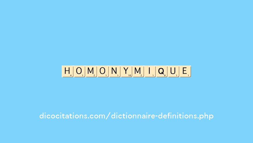 homonymique homonymique