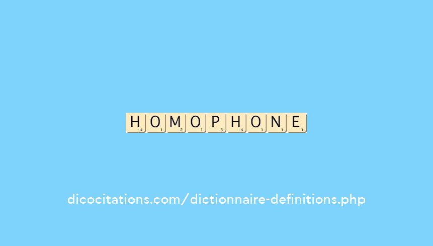 homophone homophone