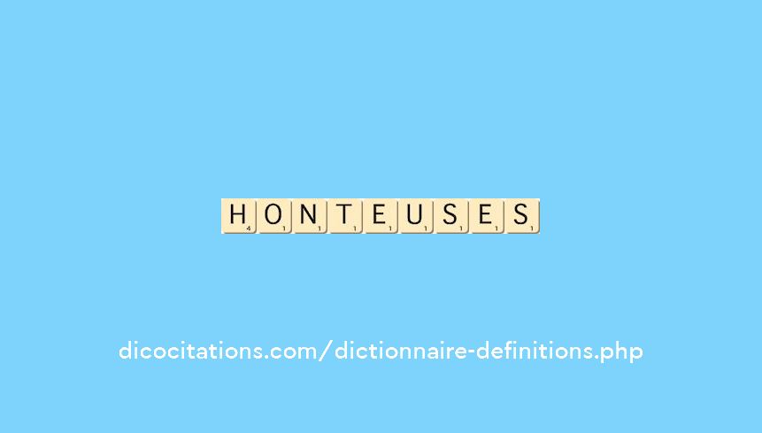 honteuses honteuses