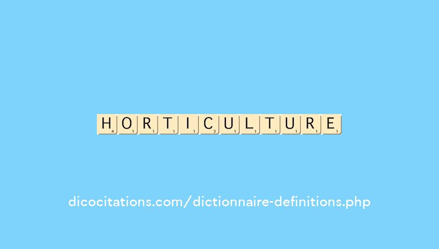horticulture horticulture