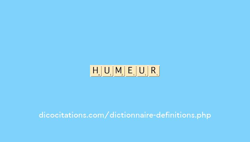 humeur humeur
