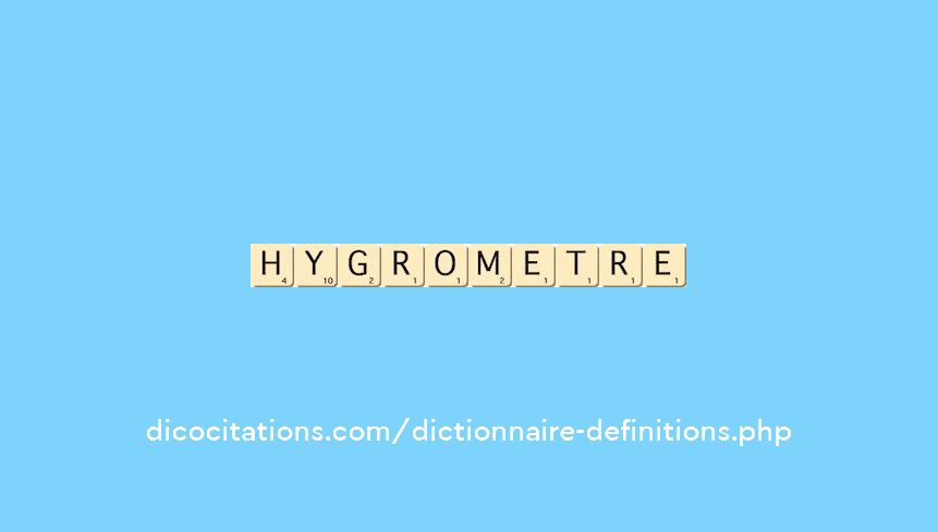 hygrometre hygrometre