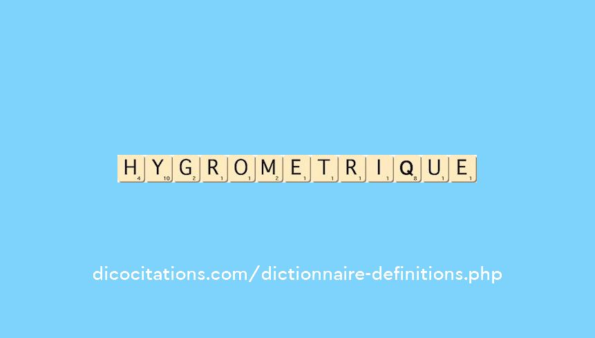 hygrometrique hygrometrique