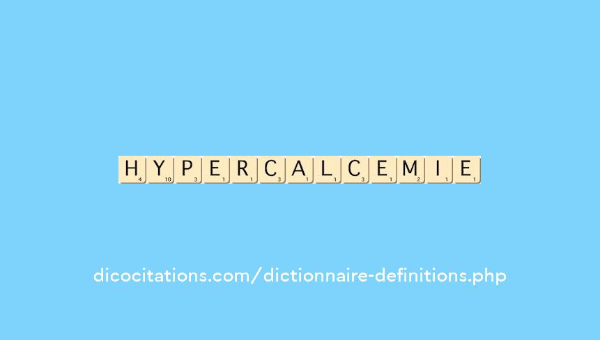 hypercalcemie hypercalcemie