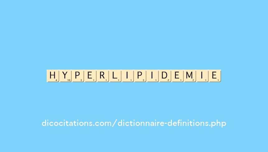 hyperlipidemie hyperlipidemie