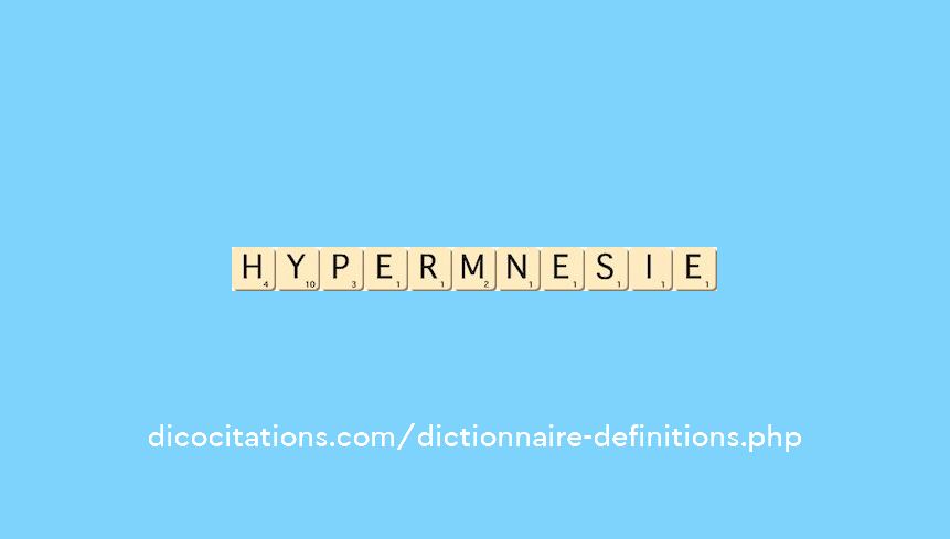 hypermnesie hypermnesie