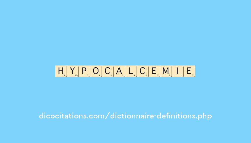 hypocalcemie hypocalcemie