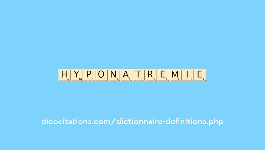 hyponatremie hyponatremie