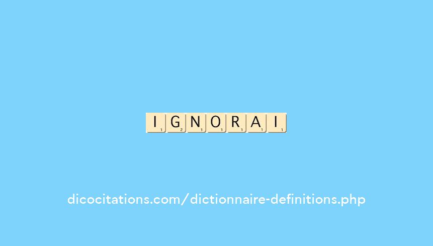 ignorai ignorai