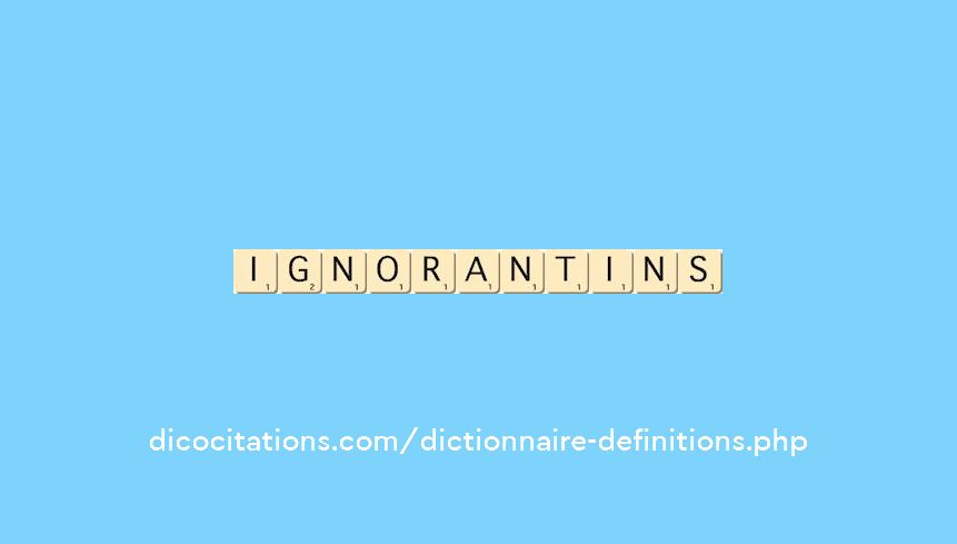 ignorantins ignorantins