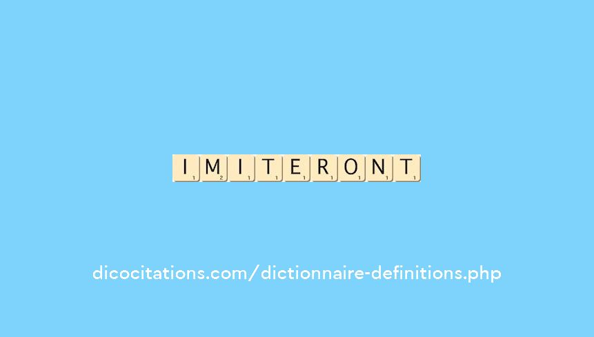 imiteront imiteront