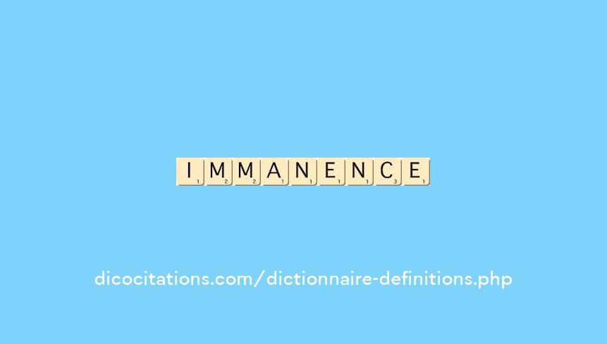 immanence immanence
