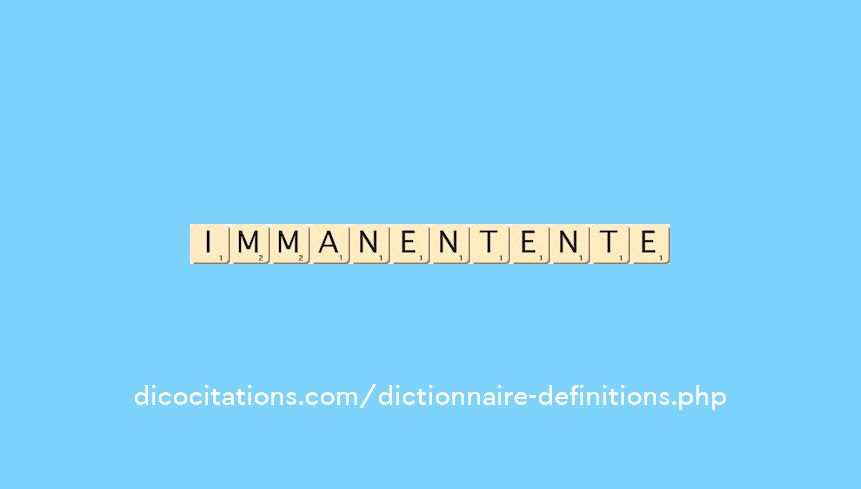 immanent--ente
