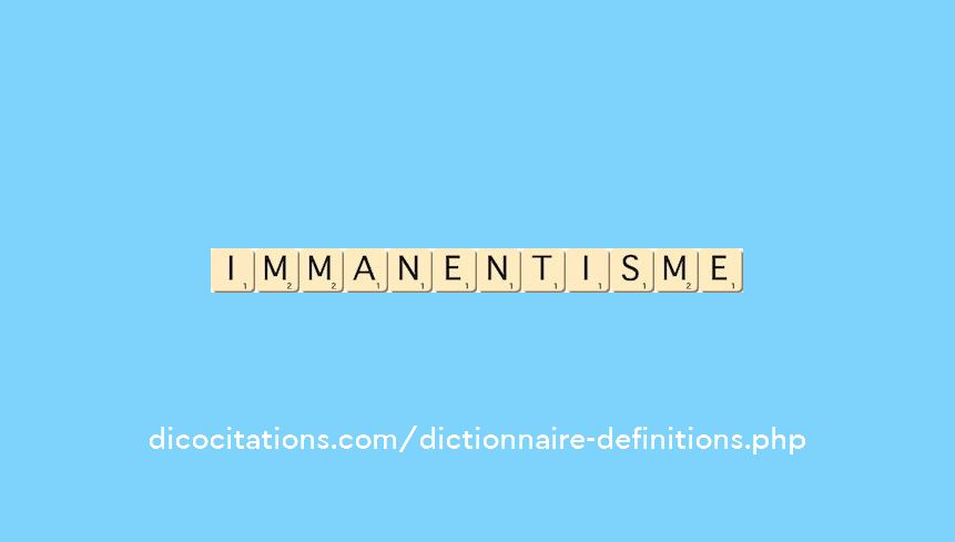 immanentisme immanentisme