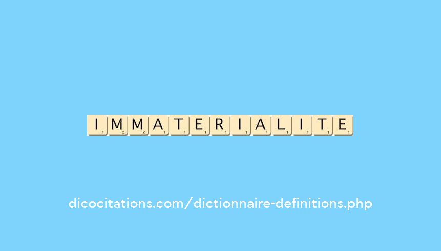 immaterialite
