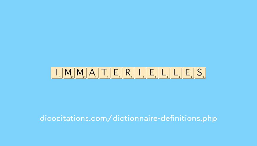 immaterielles immaterielles