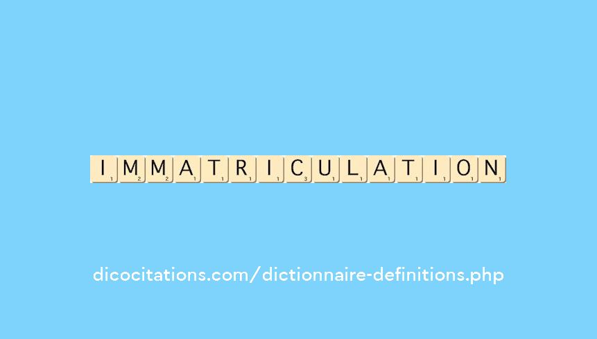 immatriculation