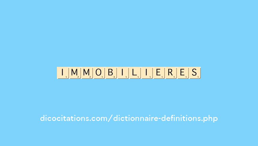 immobilieres immobilieres