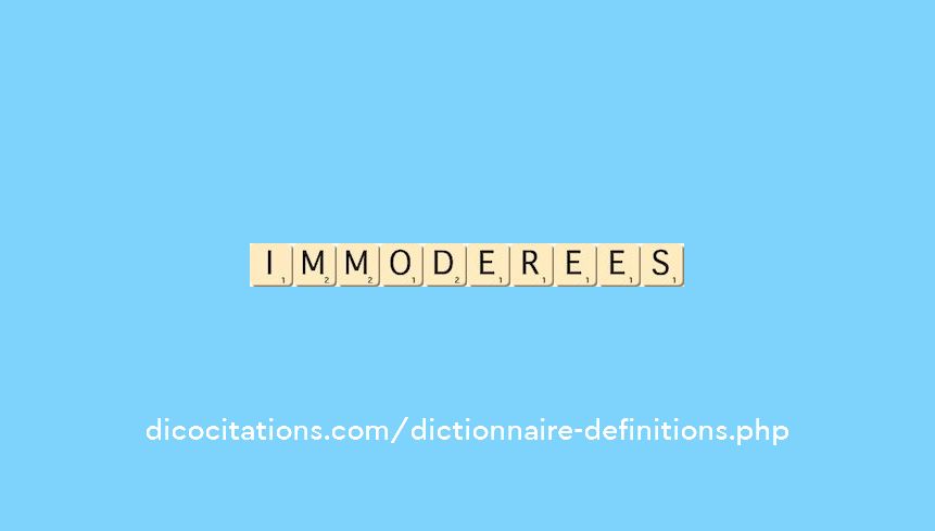 immoderees