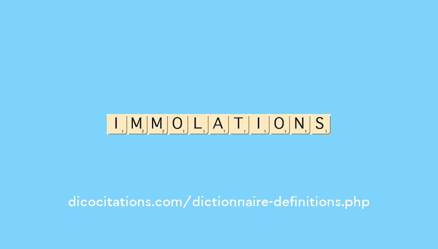 immolations
