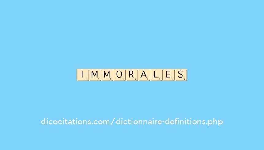 immorales immorales