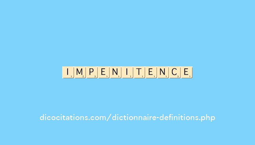 impenitence