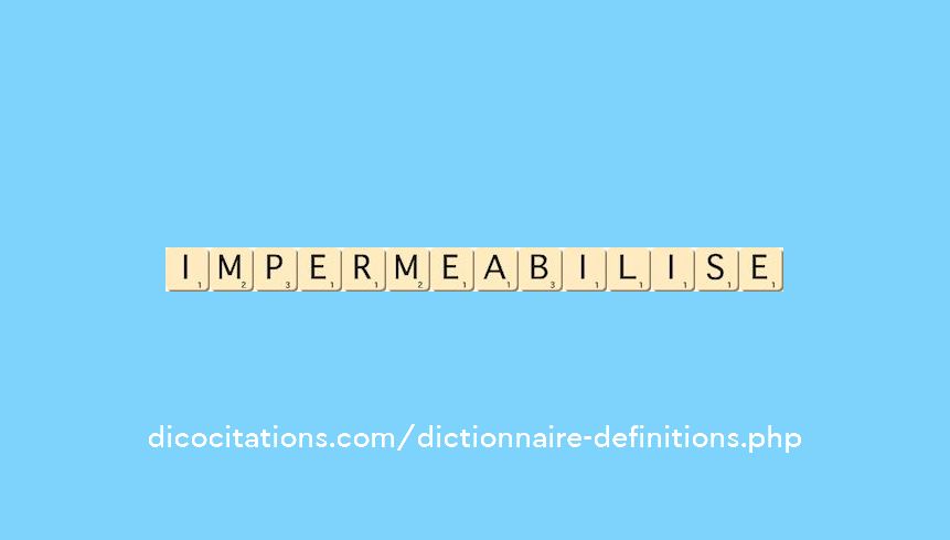 impermeabilise