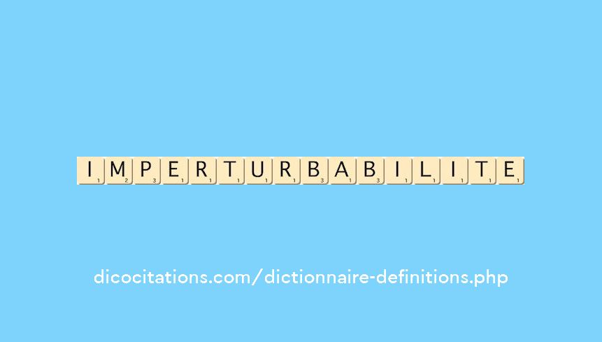 imperturbabilite