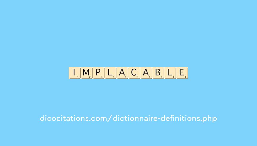 implacable implacable
