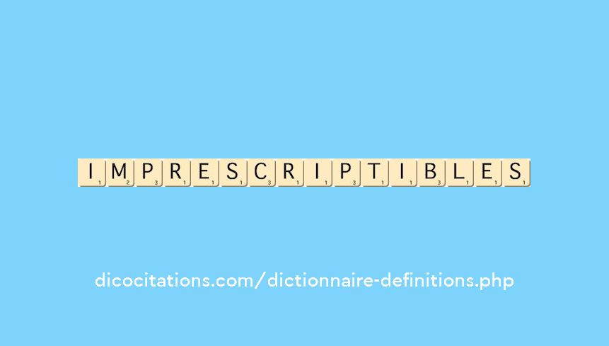 imprescriptibles imprescriptibles