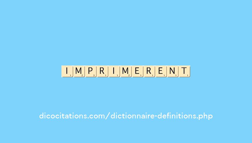 imprimerent imprimerent