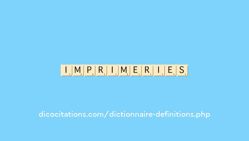 imprimeries imprimeries