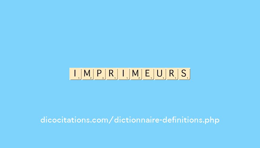 imprimeurs imprimeurs