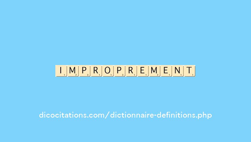 improprement