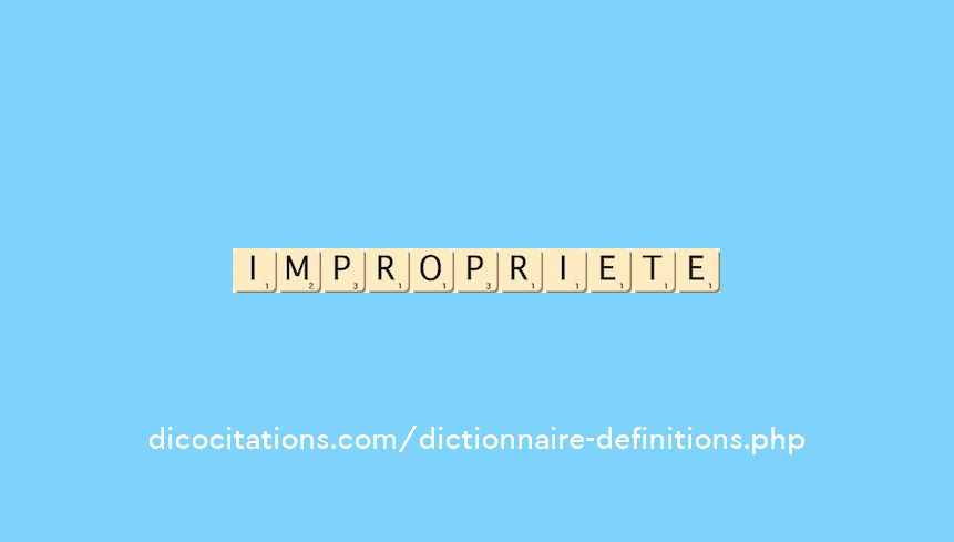 impropriete