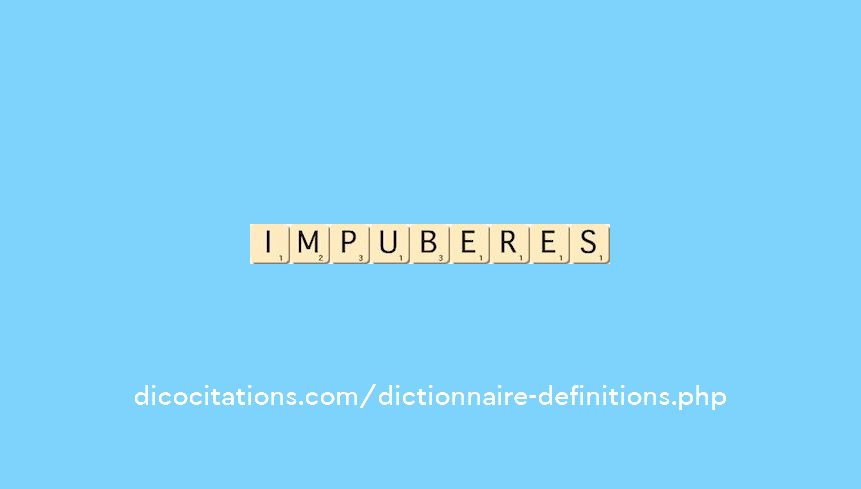 impuberes impuberes