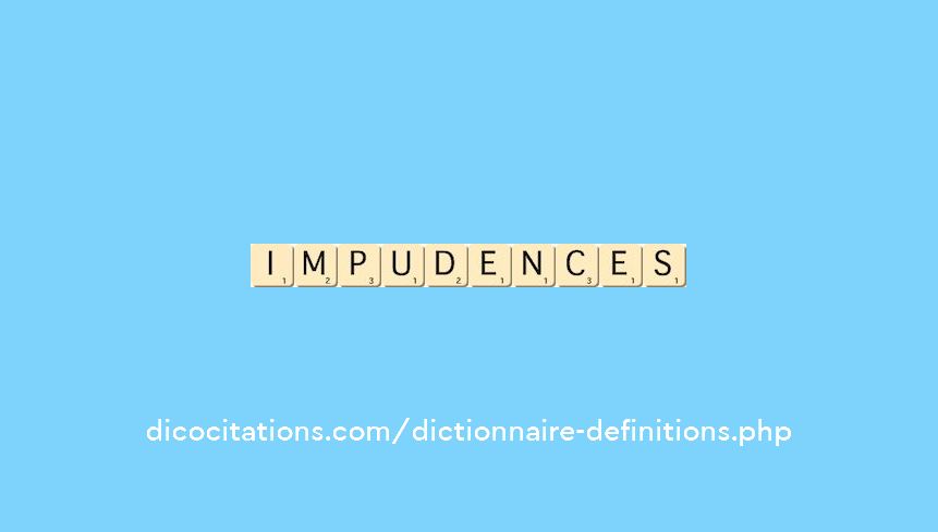 impudences impudences