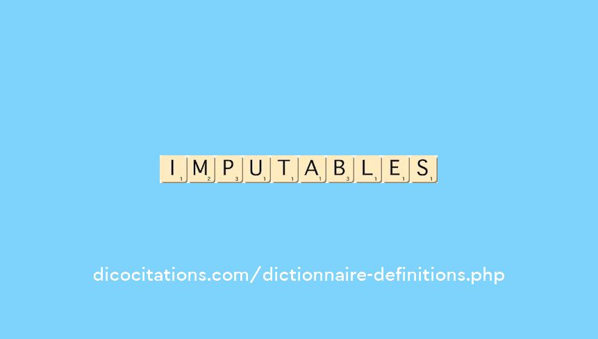 imputables imputables