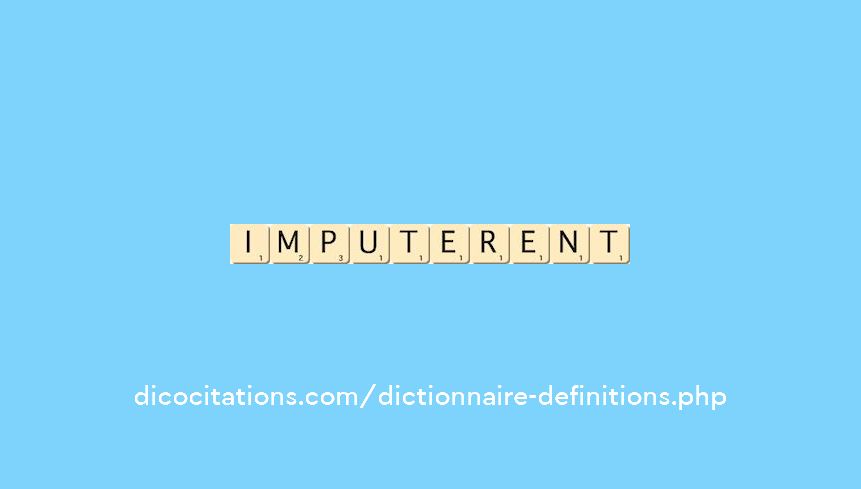 imputerent imputerent