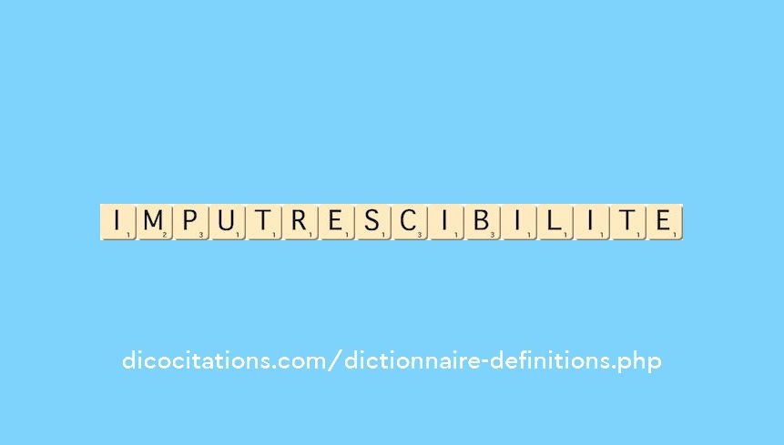 imputrescibilite
