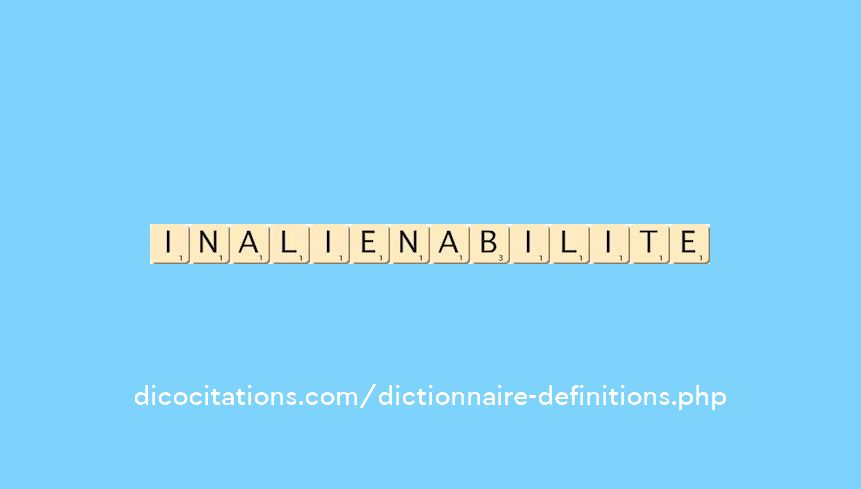 inalienabilite